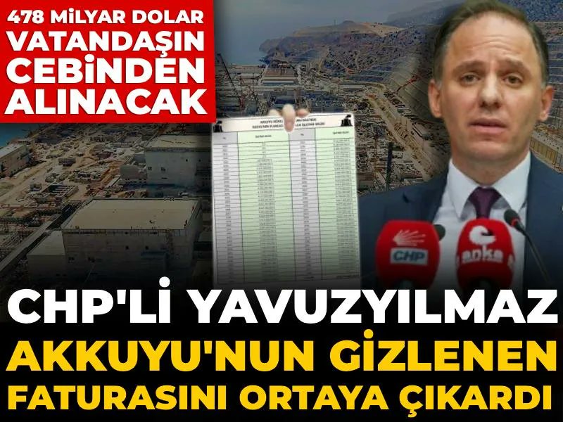 CHP'li Yavuzyılmaz Akkuyu'nun gizlenen faturasını ortaya çıkardı! 478 milyar dolar vatandaşın cebinden alınacak

halktv.com.tr/gundem/chpli-y…