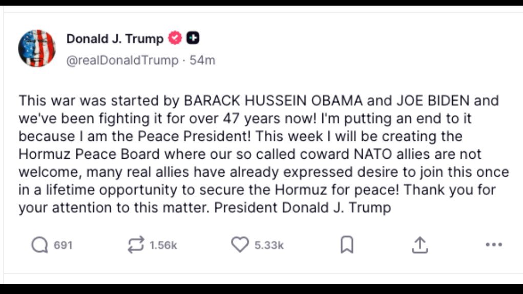 Someone should check on Trump. He is having a mental breakdown sponsored by Iran.

Iran has won the war.

Congratulations to Iran!