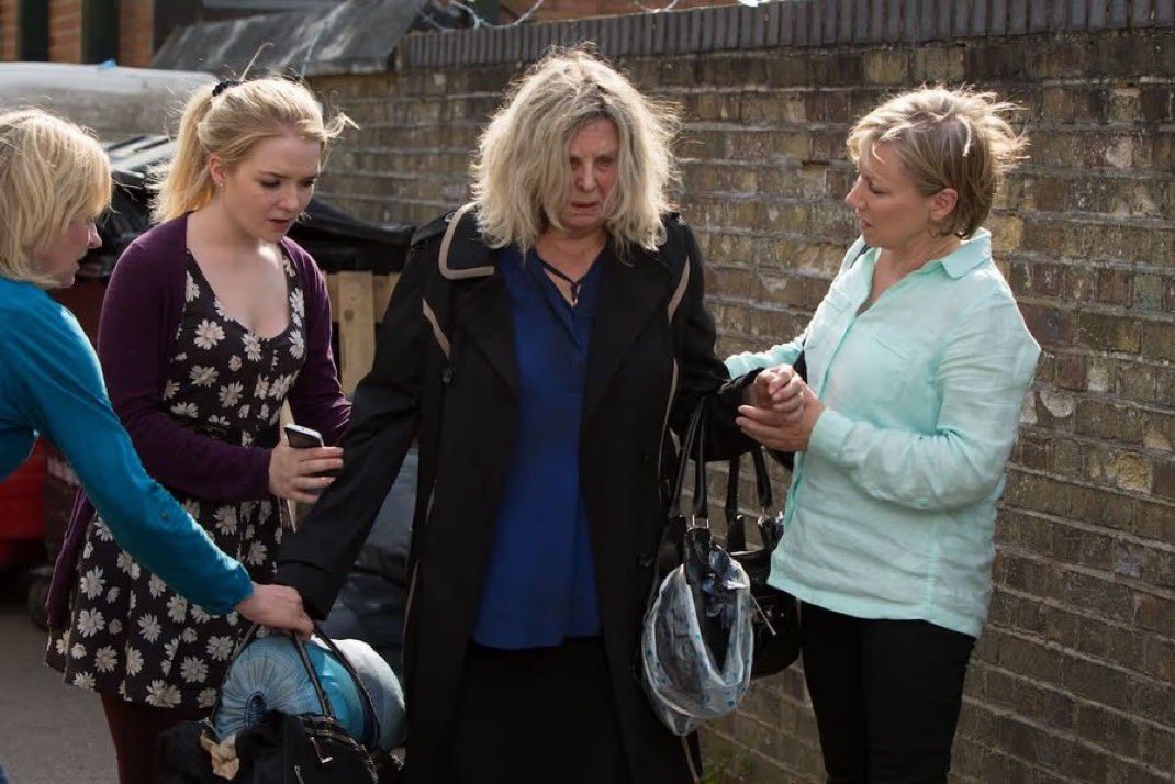 E20AfterDark's tweet photo. Me on the night out and the morning after #EastEnders https://t.co/PRIrWpZHy3