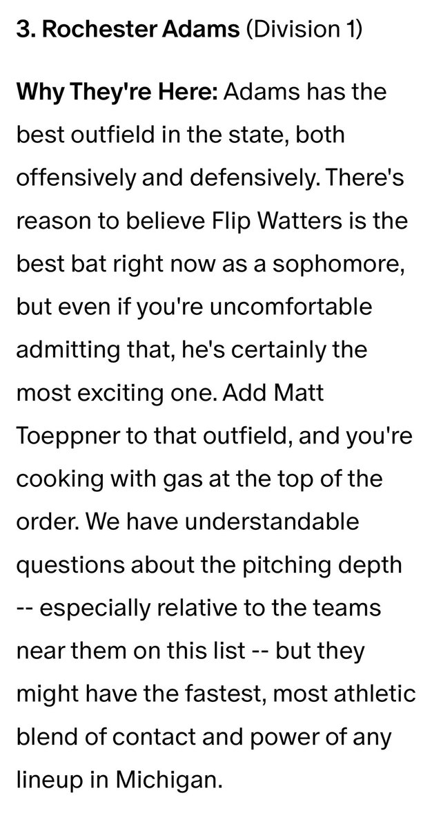 Rochester Adams Baseball tweet media