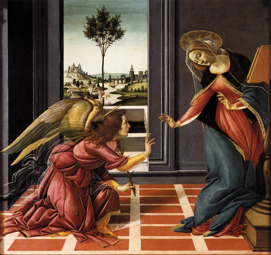 cartographer_s's tweet image. Annunciation - Sandro Botticelli, 1490