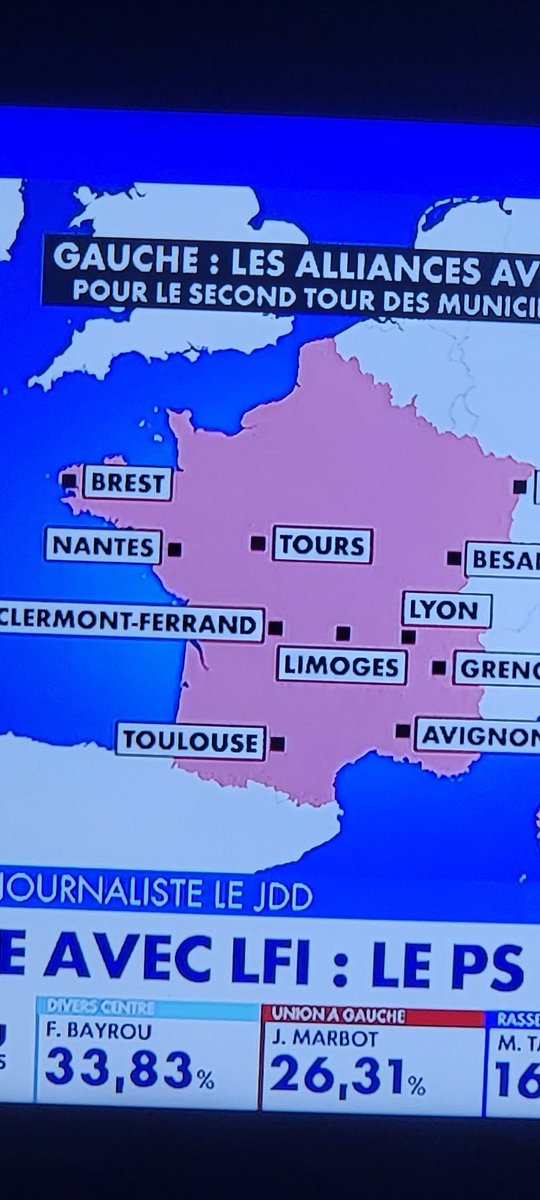 Ragnar43300's tweet photo. @CNEWS Cnews un peu de sérieux s'il vous plait. Limoges et Clermont ferrand. 😱😱😱 https://t.co/KcCdGbHF5I