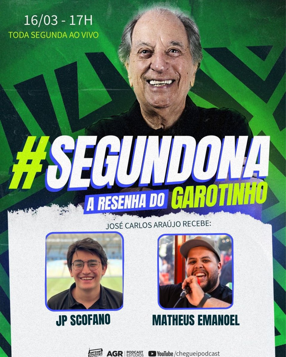 A RESENHA DO GAROTINHO ESTÁ NO AR! É AO VIVO NO YT👇

youtube.com/@chegueipodcas…