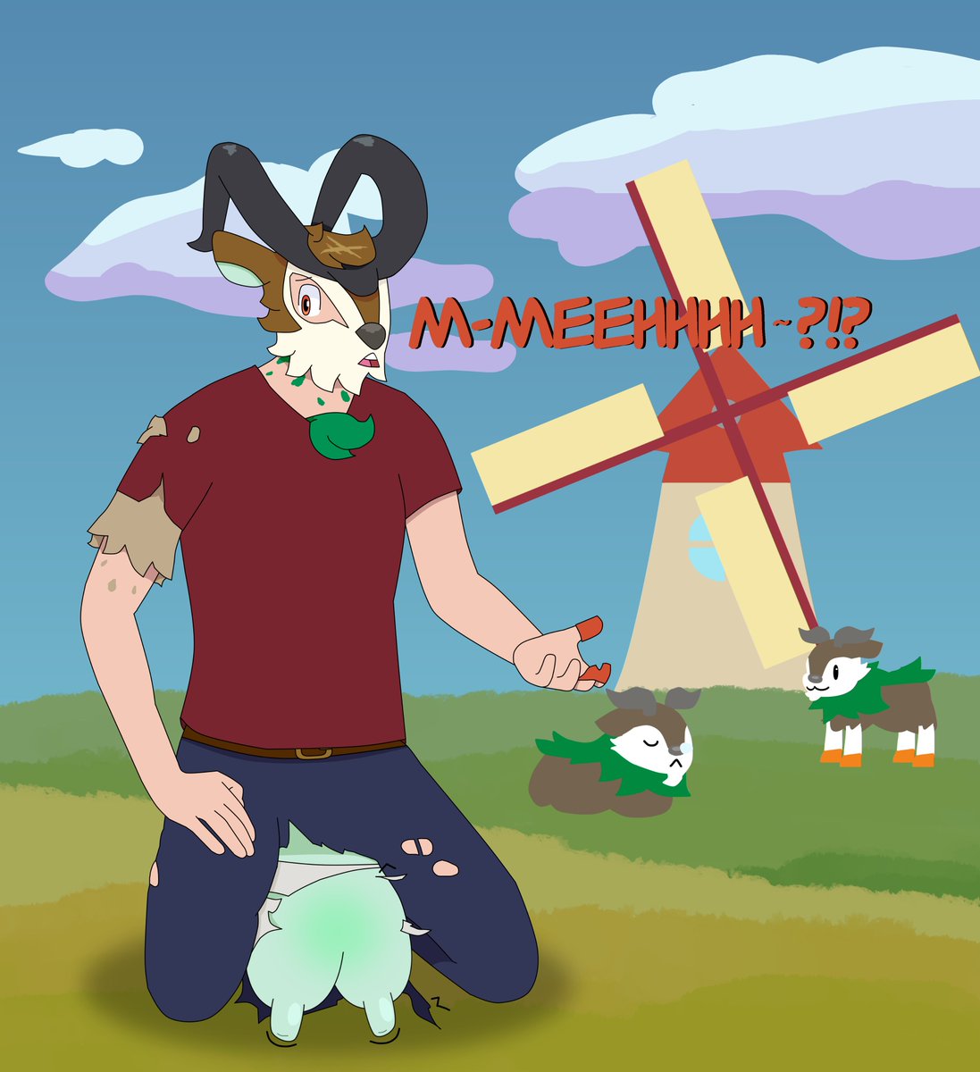 miltancow's tweet photo. Did you know male gogoats make milk also?
(udder warning)
#transfur #transformation #tfeveryday  #udder #gogoat https://t.co/BKGPde2UG9