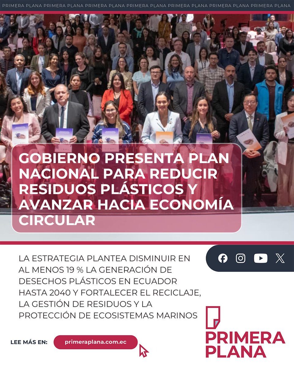 📃El Gobierno presentó el Plan Nacional de Reducción de Residuos Plásticos (PNRRP), una hoja de ruta que busca disminuir la contaminación por plásticos en el país y promover una economía circular, con acciones coordinadas entre el Estado, los gobiernos locales, el sector privado