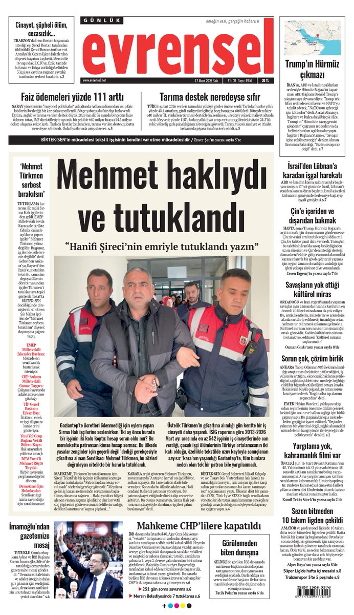 Evrensel Gazetesi tweet media