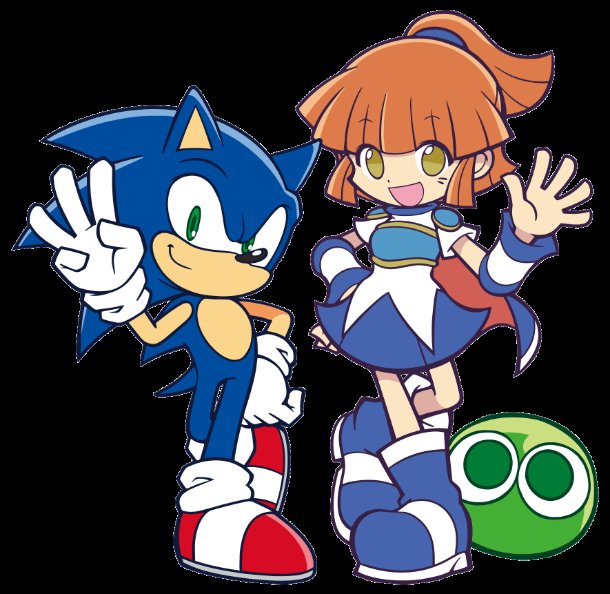 You know I never noticed how Arle has Sonic's shoes/boots.

Only difference is she doesn't have it rolled down like Sonic.