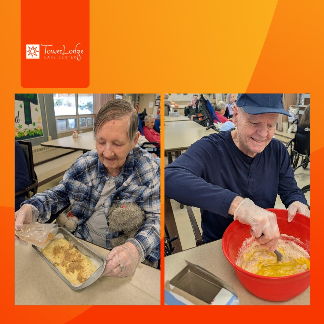 TowerLodgeCare's tweet image. Baking Club was filled with the warm, delicious smell of fresh cinnamon bread! 🍞✨ Residents had a wonderful time mixing, baking, and enjoying this sweet treat together. There’s nothing better than good company and homemade goodies fresh from the oven!

#BakingClub