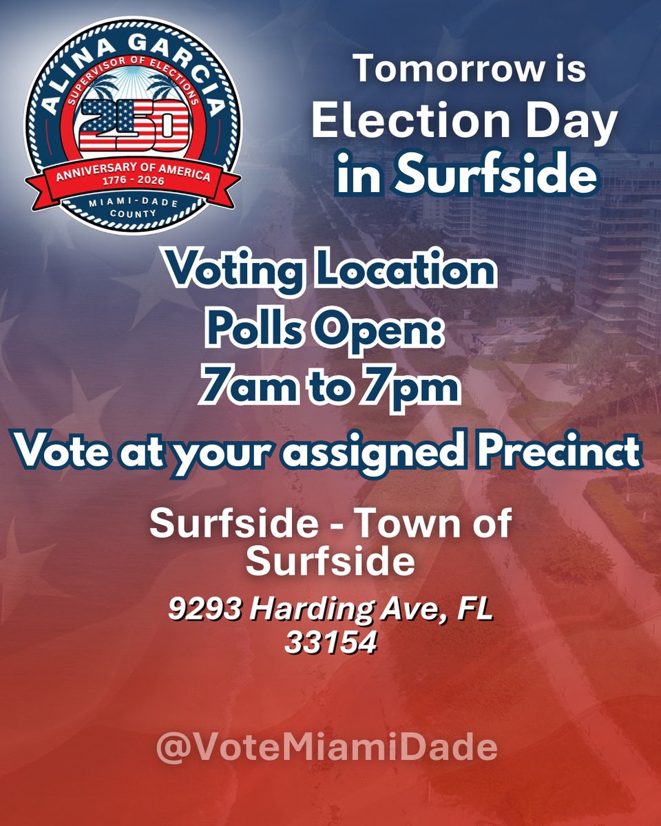 Miami-Dade County Supervisor of Elections Office tweet media