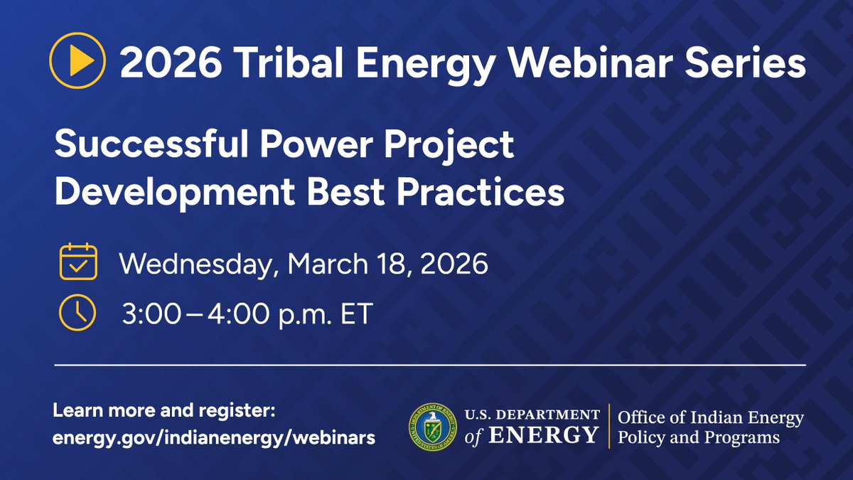 Office of Indian Energy | DOE tweet media