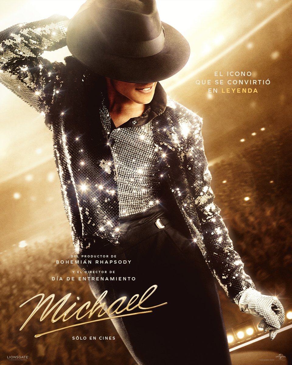 El icono que se convirtió en leyenda. 🕺⭐🤴 MICHAEL, llegará el 22 de abril a Cinemark. 🍿🤯 #MichaelPelícula #UniversalPictures