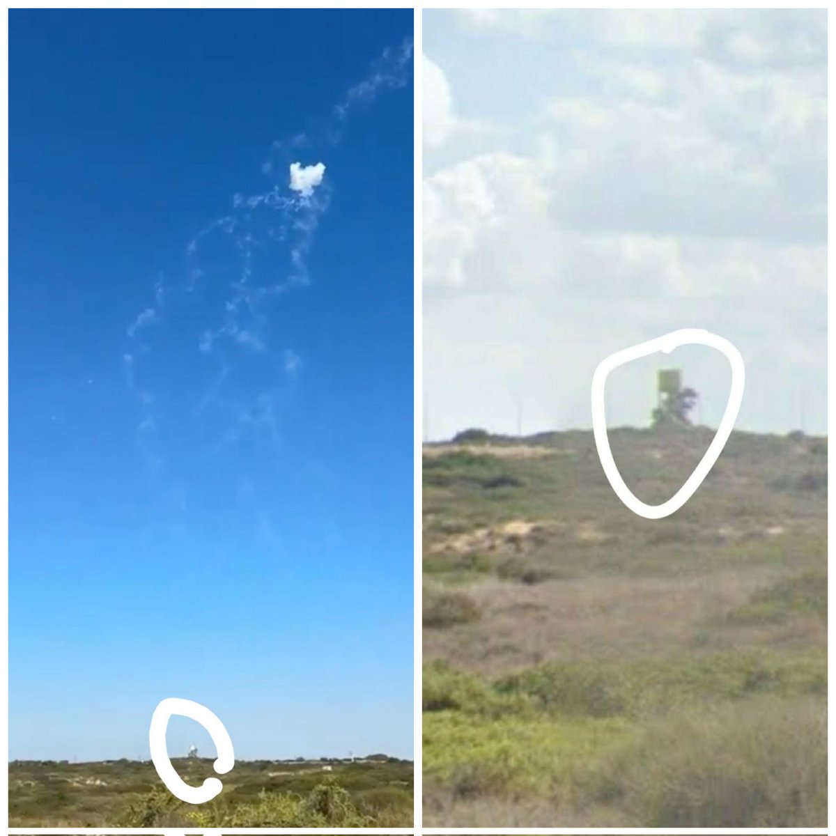 EGYOSINT's tweet image. Geolocation of this interceptor launch points to the deployment of an Iron Dome air defense system within a high school complex in Haifa district, northern Israel, at approximately 32°27'46.70"N, 34°53'56.76"E.

It is important to note that placing air defense systems or any