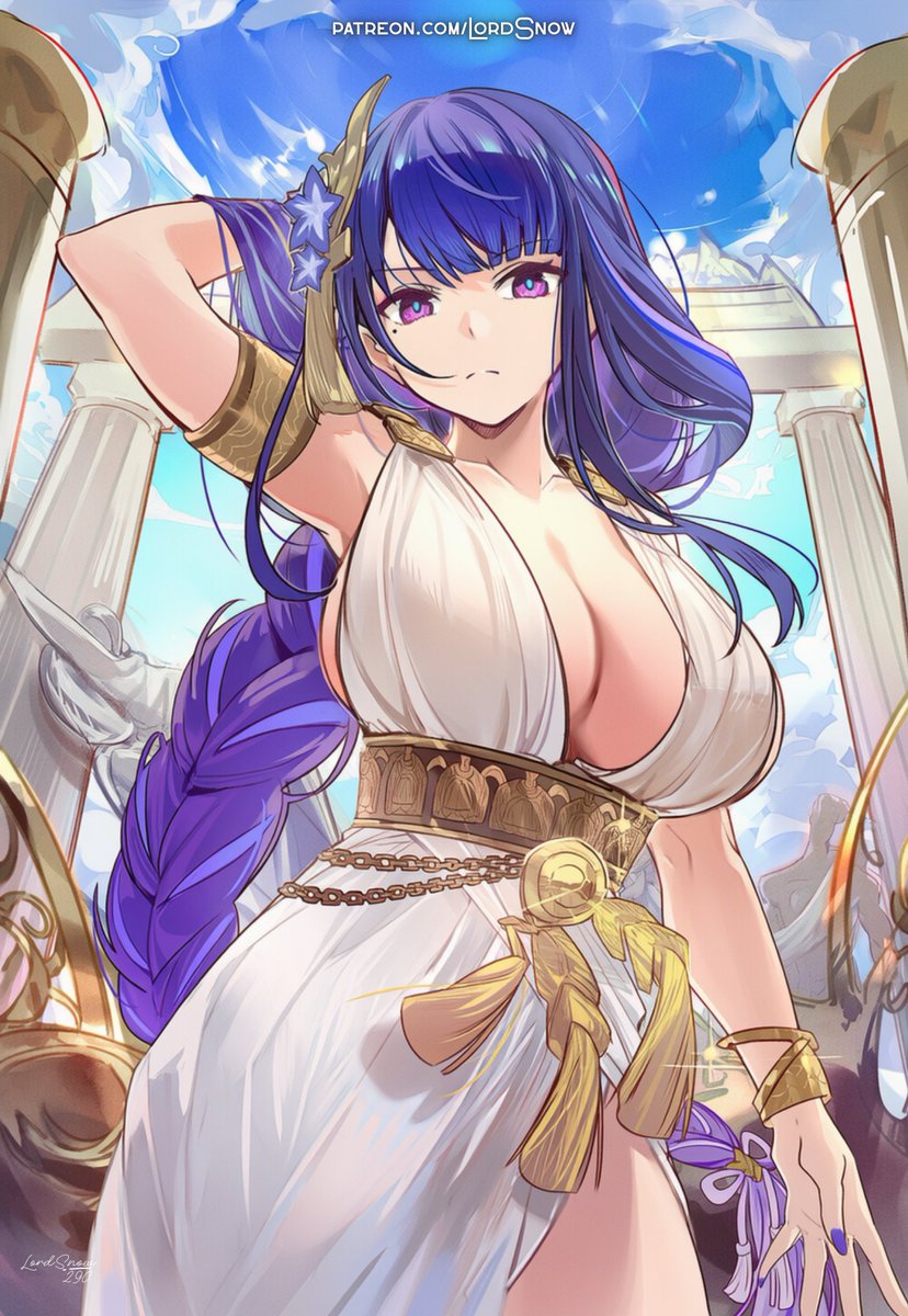 LordSnow290's tweet image. Would she make a good Greek goddess? #raidenshogun #GenshinImpac