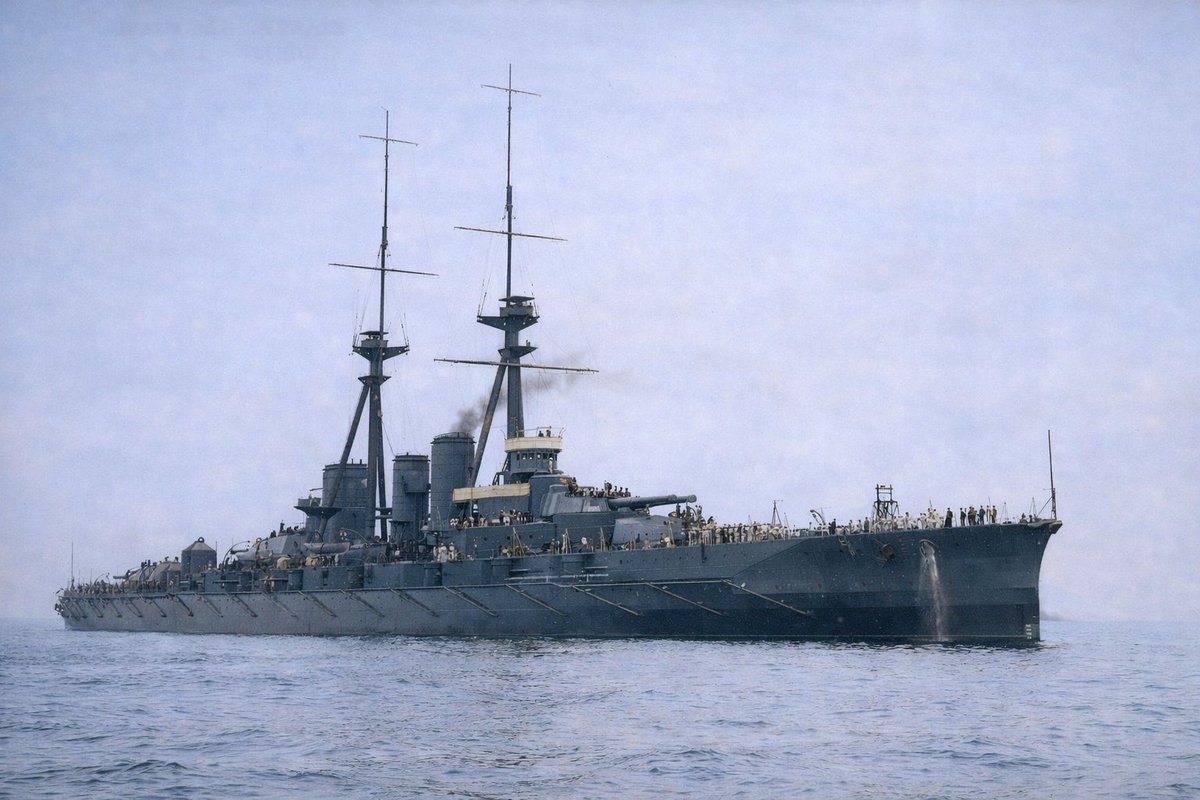 Japanese battlecruiser Hiei departing Yokosuka en route to Kure, Japan, 23 Mar 1914