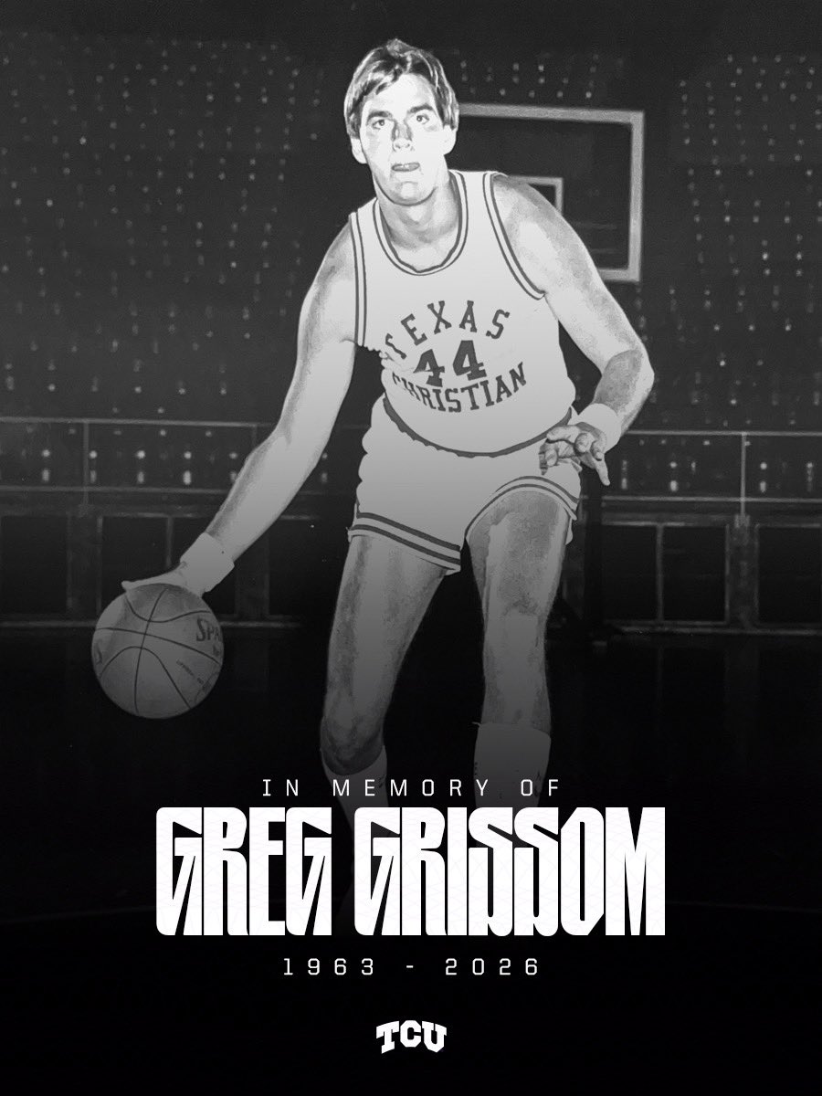 TCUBasketball's tweet photo. We are saddened by the passing of Greg Grissom, our 6-11 center who played from 1983-86 and helped lead the Frogs to the 1986 SWC Championship.   

We send our thoughts and prayers to his family, friends and former teammates. https://t.co/GGYo7KJv8A