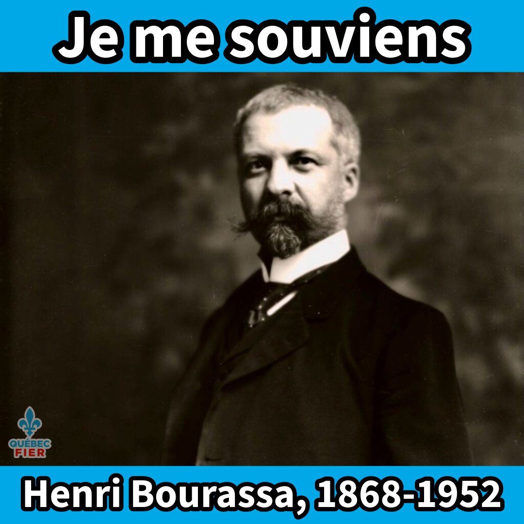 QuebecFier's tweet photo. ⚜️ Henri Bourassa : un géant du nationalisme canadien-français ⚜️

Figure incontournable de notre histoire, Henri Bourassa a consacré sa vie à défendre ce que nous sommes : notre langue, notre culture et notre liberté politique.

Marqué par la pendaison de Louis Riel et la guerre des Boers, il comprend tôt les dérives de l’Empire britannique. Dès 1899, il s’oppose à l’envoi de troupes canadiennes en Afrique du Sud sans réel débat, allant jusqu’à quitter le Parti libéral. Pour lui, le Canada ne doit pas être entraîné dans les guerres impériales comme une simple colonie.

Opposé à l’impérialisme britannique, il refusait que le Canada serve de simple instrument à Londres. Pour lui, les Canadiens français formaient un peuple distinct, avec ses propres traditions à protéger, ici comme ailleurs au pays.

Lors des deux guerres mondiales, il s’est levé contre la conscription, dénonçant cet « impôt du sang » imposé sans le consentement du Québec. Il croyait à l'engagement volontaire, pas à la coercition.

Bourassa, c’est aussi la défense du français, non seulement au Québec, mais partout au Canada. Il s’est battu pour les droits des francophones en Ontario et dans l’Ouest, affirmant que notre langue possède un véritable statut constitutionnel, même en situation minoritaire.

Il s’est également opposé à la prohibition imposée par une morale puritaine étrangère à notre culture, y voyant une atteinte aux libertés individuelles et à nos mœurs catholiques.

Fondateur du Devoir en 1910, il a donné une voix forte au nationalisme d’ici.

Aujourd’hui encore, son message résonne : un peuple qui ne se tient pas debout disparaît.

Le Québec doit se souvenir. Et surtout, continuer le combat.

#HenriBourassa #Québec