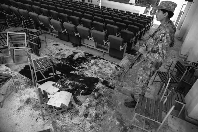 ForumStrategic's tweet photo. Dear World ⚠️

This is the blood of our children massacred by Taliban in the APS school terror attack in Peshawar &amp; this blood shall never be forgotten &amp; shall never be forgiven, InshaAllah🇵🇰 https://t.co/NGJXZdYzd5