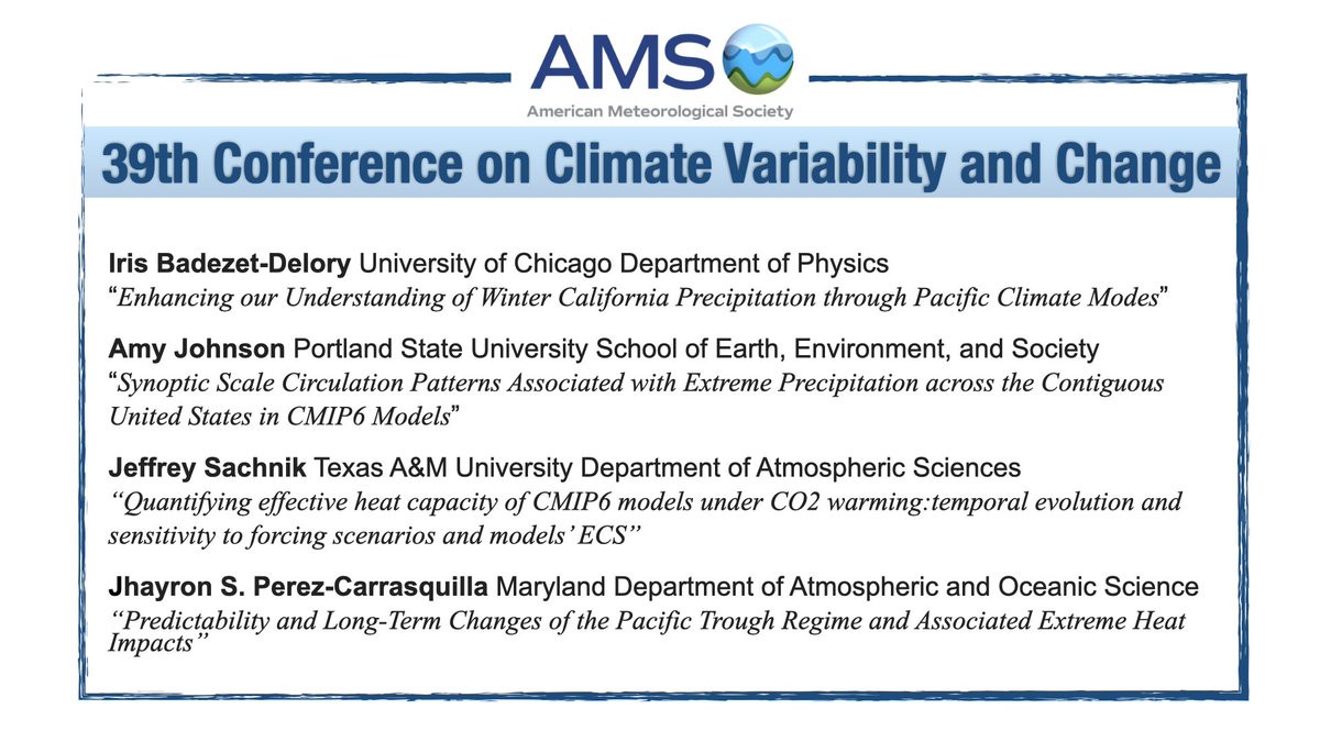 AMS Climate Variability and Change tweet media
