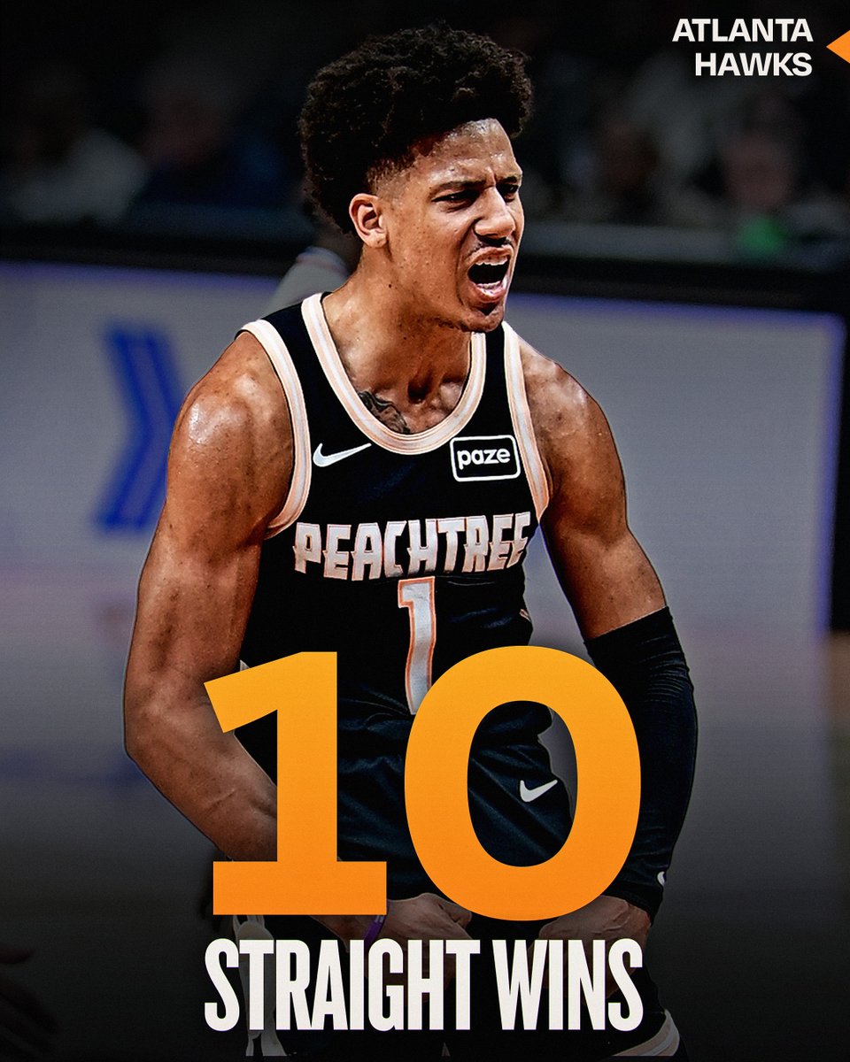 10 STRAIGHT WINS FOR THE HAWKS.
Their longest winning streak since 2014-15 🚨