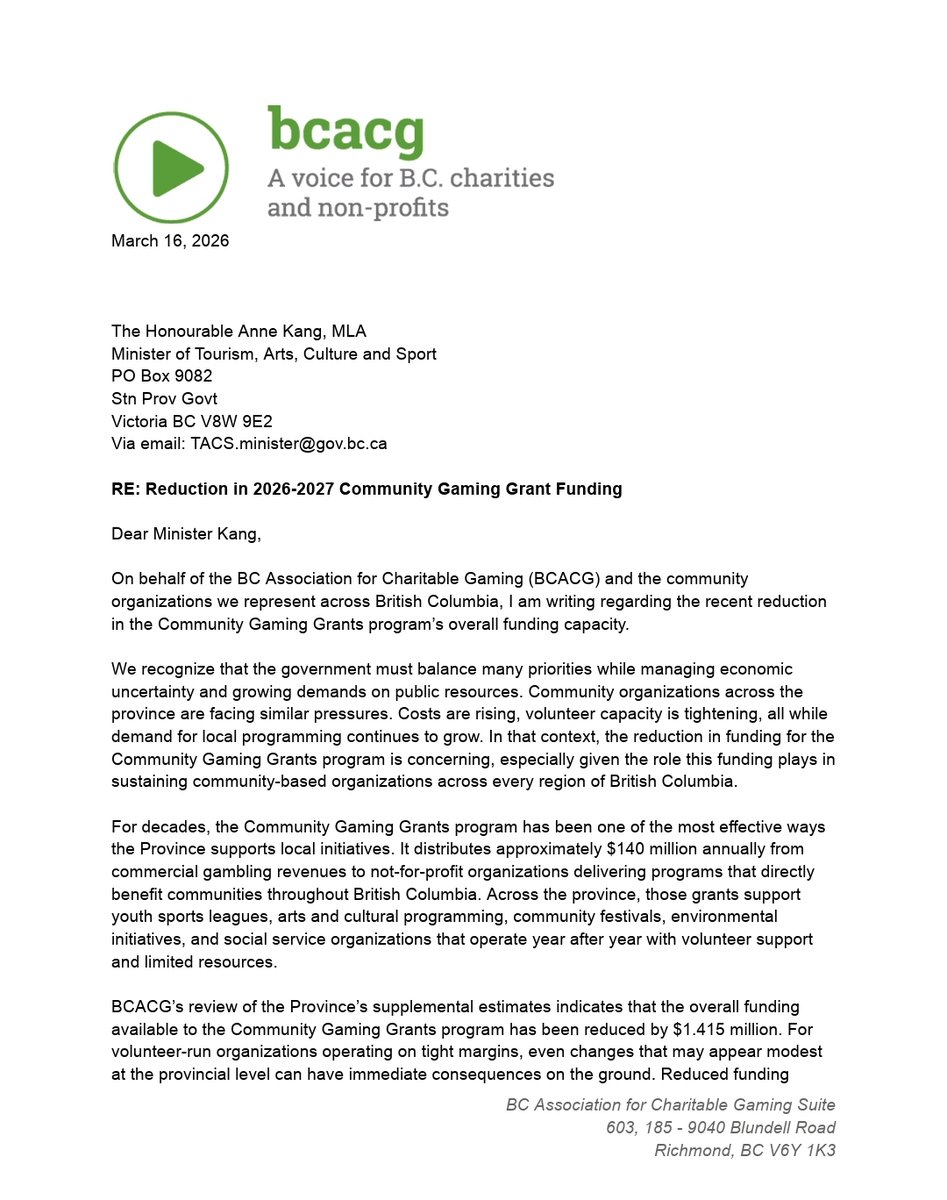 BC Association for Charitable Gaming tweet media