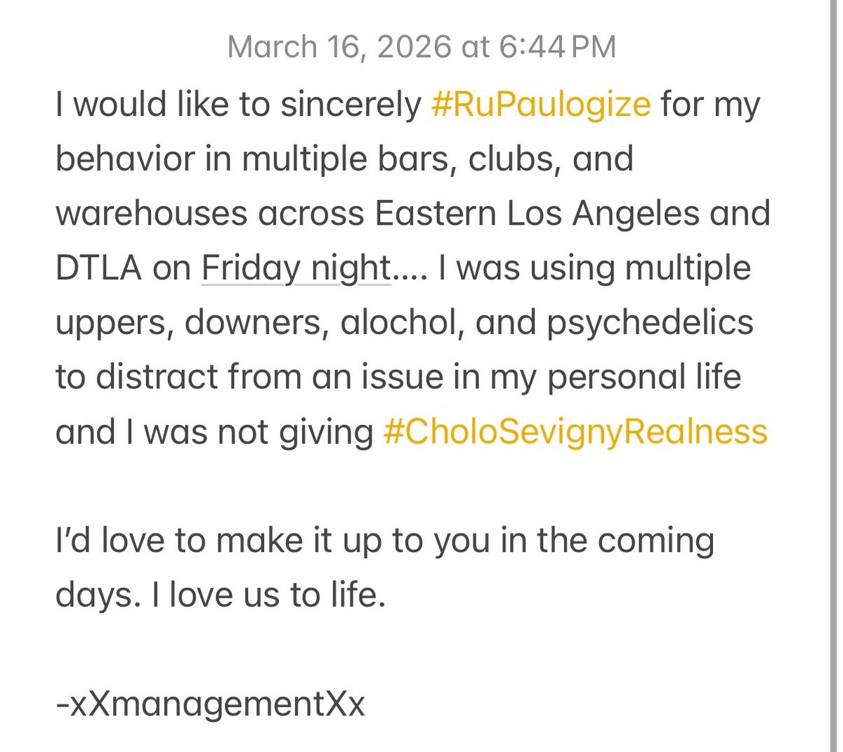 Chölo Sevigny tweet media