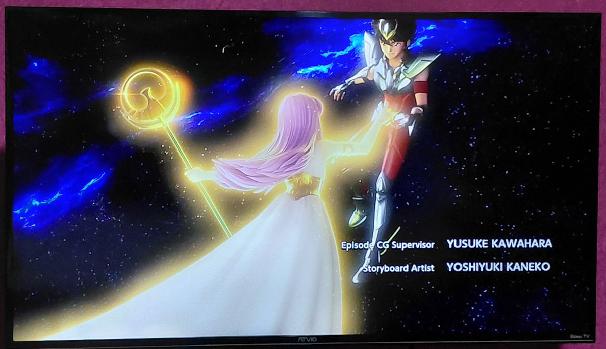 Blumen_Moonage's tweet image. Es muy bonita esta escena del ending entre Seiya y Saori 💜🤎
#SaintSeiya #CGI