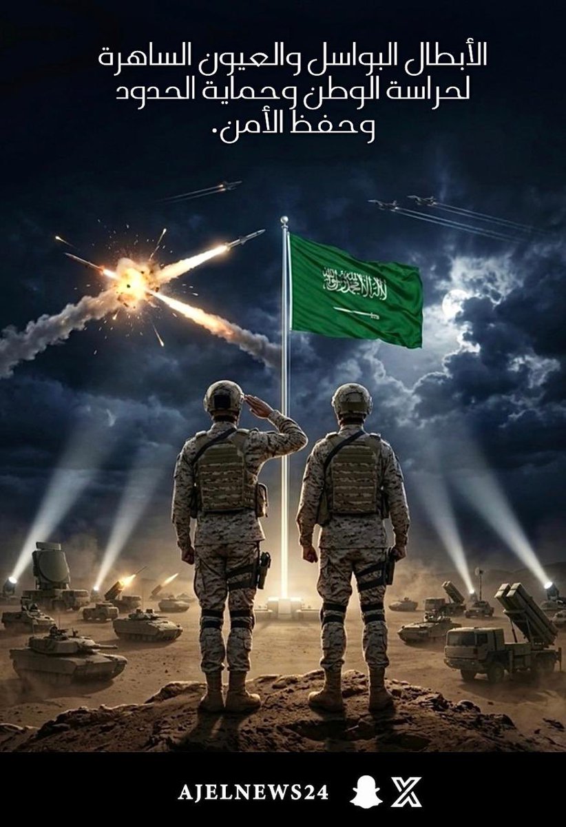 AJELNEWS24's tweet photo. اللهم في هذا اليوم المبارك ..

احفظ أبطال المملكة البواسل بحفظك .

اللهم سدد رميهم .. وانصرهم بنصرك يارب العالمين .

🇸🇦🇸🇦🇸🇦

#شكرا_رجال_الدفاع_الجوي
#شكرا_ابطال_الدفاع_الجوي https://t.co/IKOvE8FNK9