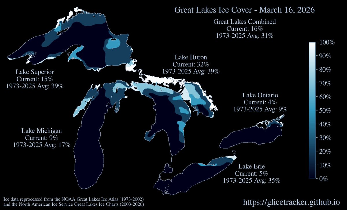 Great Lakes Ice Tracker tweet media
