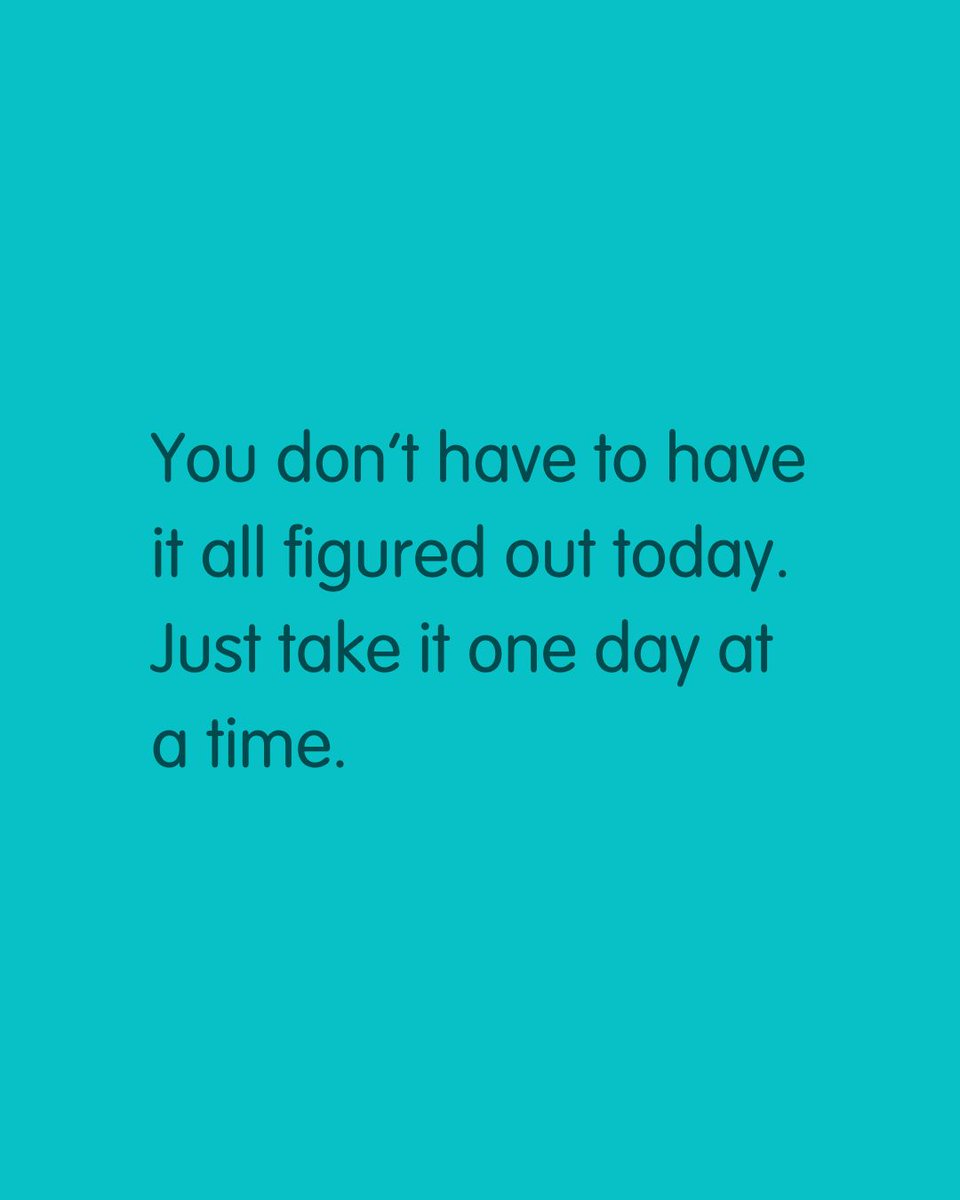 Monday reminder: You don't have to have it all figured out today. Just take it one day at a time. 💟 Looking for extra support? Head to EmbraceRecoverySC.com to find organizations and groups specializing in substance use disorders.