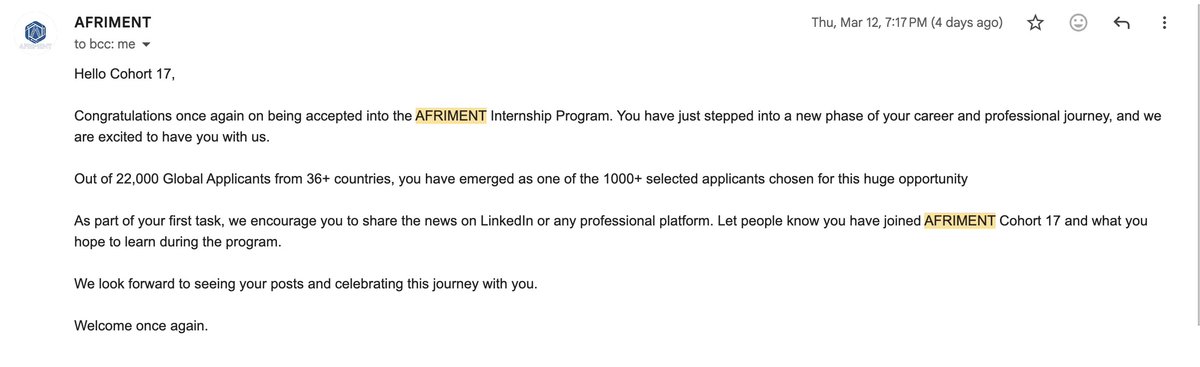 Naturalitarian's tweet photo. I have just been accepted into Afriment Cohort 17! 

Over the past several months, I have been actively working on building my skills in the area of data analytics and data science. 

Thank you for the opportunity to apply these skills practically @AFRIMENT https://t.co/yUj9f7zavi