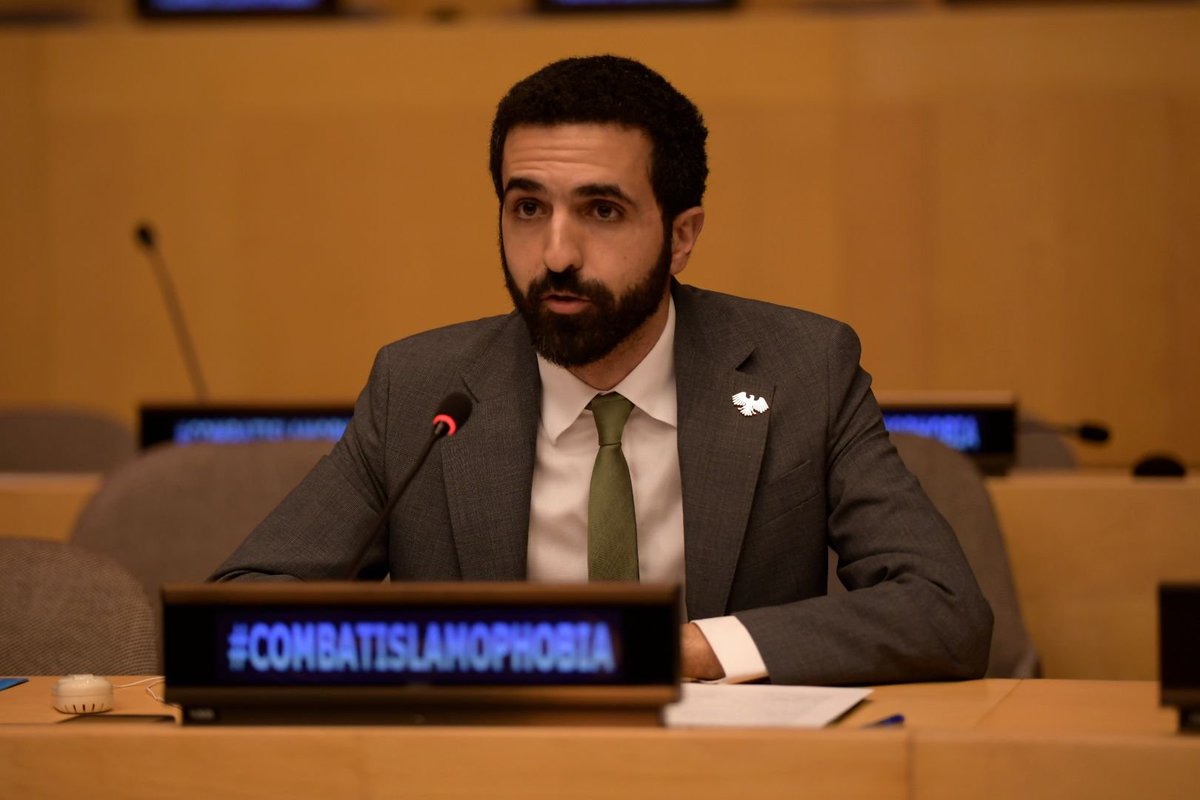 UNAOC's tweet photo. 🎙 At #UNAOC-@OICatUN #CombatIslamophobia event, Permanent Representatives of 🇺🇳Member States reaffirmed their commitment to driving collective action to address Islamophobia, advance dialogue, &amp; foster mutual respect &amp; understanding worldwide. https://t.co/nHrZmLXW20