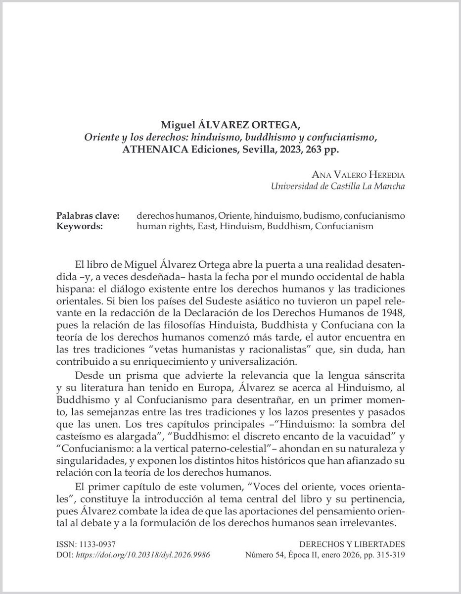 Revista Derechos y Libertades tweet media