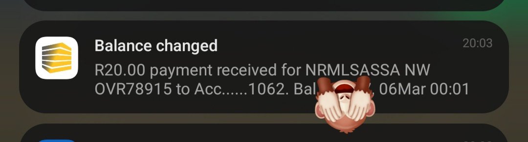 KEEYBAH's tweet photo. @OfficialSASSA I’m confused.R370 SRD grant was declined, yet received a bank notification showing a R20 payment from SASSA. How can an application be declined but still show a payment? Kindly help me understand how this system works. #SASSA #SRDGrant #R370Grant https://t.co/NidNKRNrMa