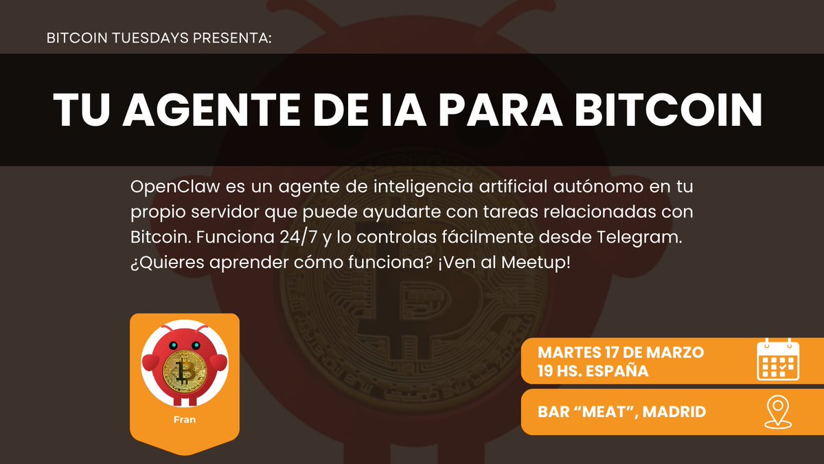 Bitcoin Tuesday Madrid tweet media