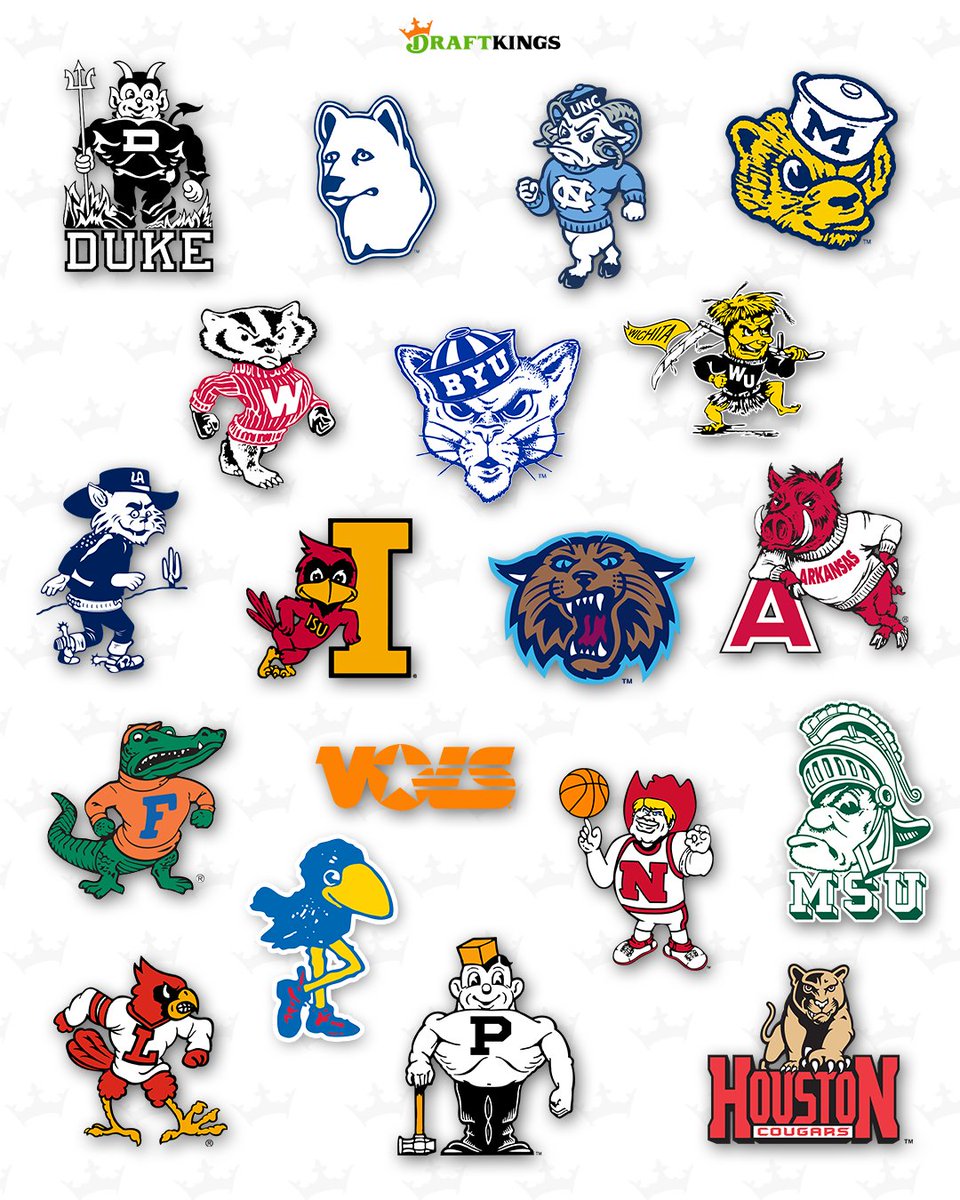 DKSports's tweet photo. Old college sports logos had so much aura 😤 https://t.co/GYf8Qpav4p