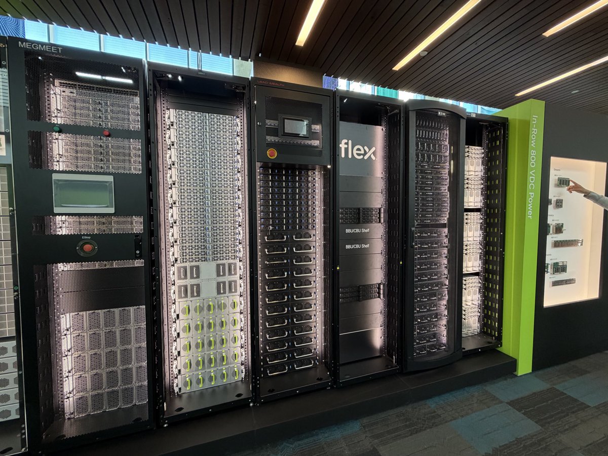 Seeing 800V / 100A high-power infrastructure up close at NVIDIA GTC was impressive. The future of AI is not just models and GPUs  it is also busbars, cold plates, power shelves, manifolds, and rack-scale system design. #NVIDIAGTC #AI #Infrastructure