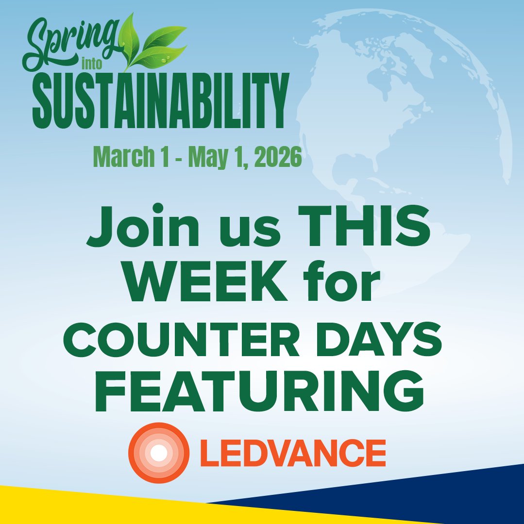 🌱 Spring into Sustainability with @LEDVANCE!
Stop by a Counter Day this week (Mar 17–19) to connect with the LEDVANCE team and explore energy‑efficient lighting:
📍 Stamford, Hartford, &amp; Waterbury, CT
📍 Lewiston, Biddeford &amp; Sanford, ME
🔗 Full schedule: bit.ly/4sLtSkp