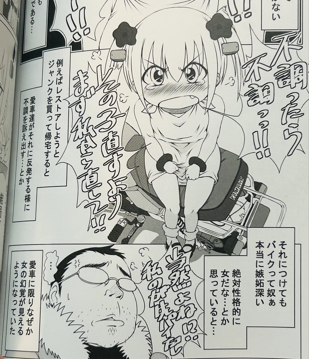 パーツ取りのつもりで落札したバイクが意外にも状態良好で「これエンジン掛かるんじゃね?」とそっちも直し始めたり。
「レストア目的でジャンクを購入したら愛車が不調を訴えてまるで嫉妬深い女のようだ」と感じたり。 