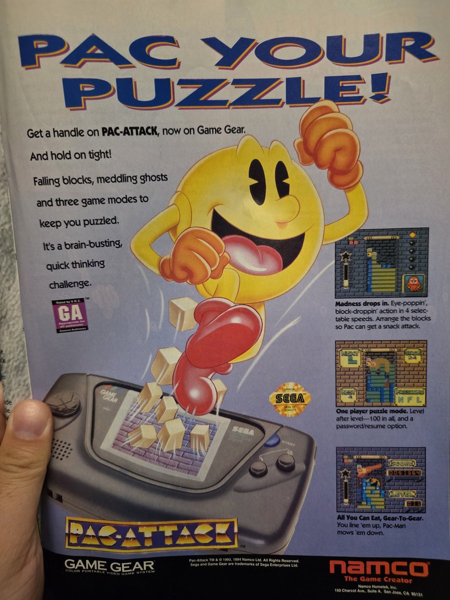 I overlooked this game back in the day. Maybe I should give it another shot?
Pac-Attack | Game Gear | 1994