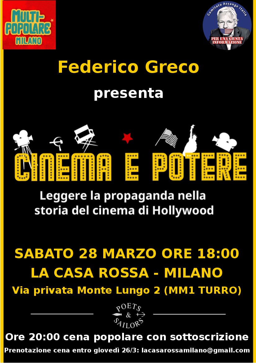 L'autore sarà già la sera prima a Milano per presentare il suo ultimo film "D'istruzione pubblica" al CityLife Anteo spazioCinema citylife.spaziocinema.18tickets.it/film/d-istruzi…
