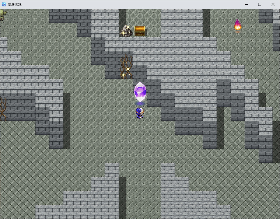 nyantamas's tweet photo. ダンジョン探索RPG『魔塔伝説』
遂に完成しました！
オリジナルのキャラクリ・スキルツリーシステム
戦闘は敵味方共に前衛・後衛の概念有
ダンジョン内の階段・宝箱配置はランダムに変わり 
レア宝箱やランダムイベントもあったりします
#RPGツクールMZ
#プレミアムツクールデー https://t.co/v00sLz9lfx