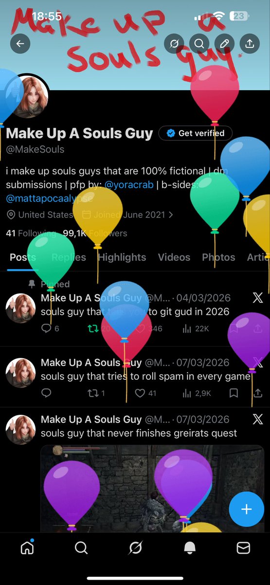 Make Up A Souls Guy tweet media