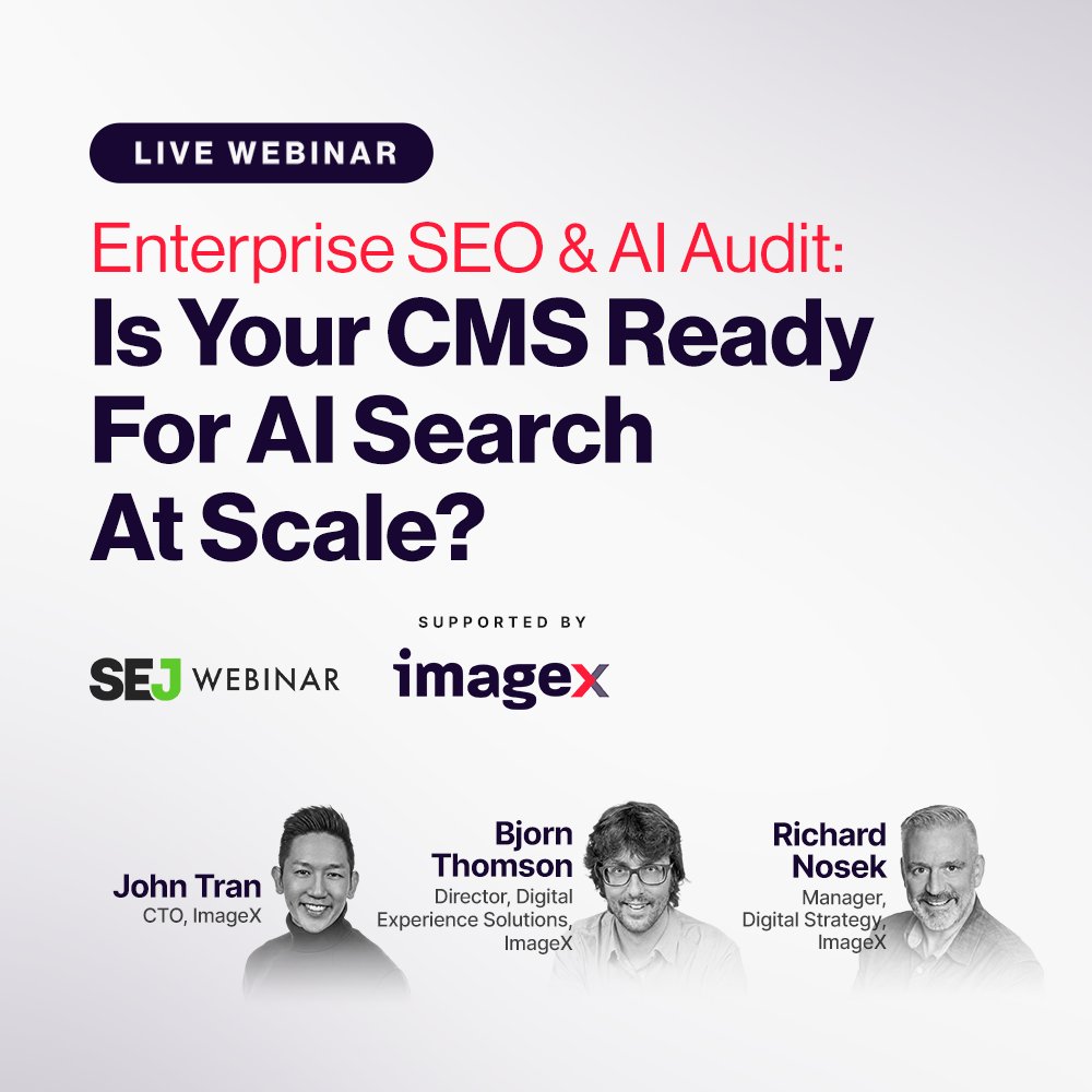 sejournal's tweet image. If your team manages #Drupal at scale, send them this.

@imagex_media walks through how enterprise CMS implementations can support modern search behavior and AI-powered visibility.

You will learn:
 → What AI readiness actually means at the platform level
 → How AI search
