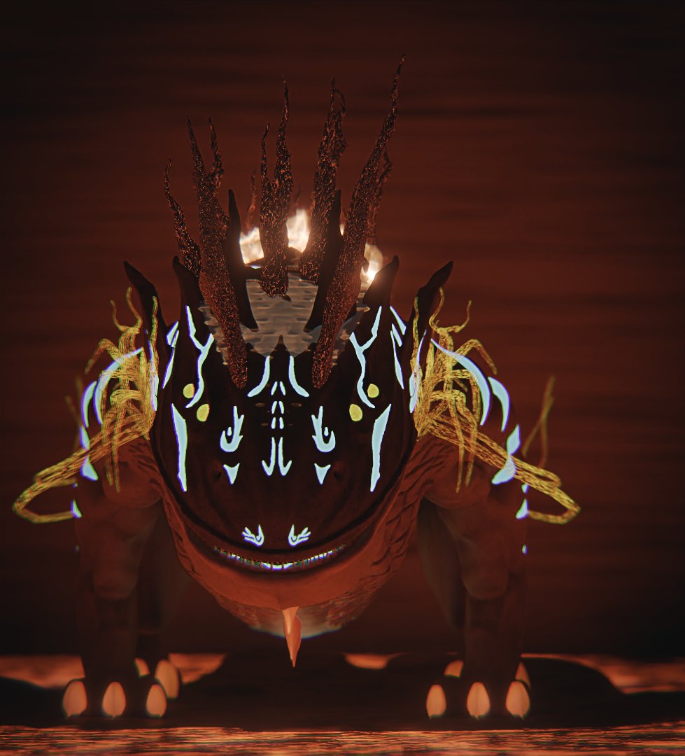 Yan93klg's tweet photo. #AEArtContest2026

Happy anniversary to Another Eden! 

Great Salamander reborn in 3D world with 3000 degrees of hot flame from his breath! https://t.co/ukdU1kOxW8