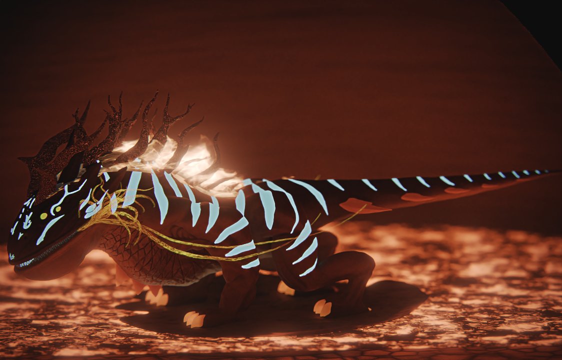 Yan93klg's tweet photo. #AEArtContest2026

Happy anniversary to Another Eden! 

Great Salamander reborn in 3D world with 3000 degrees of hot flame from his breath! https://t.co/ukdU1kOxW8