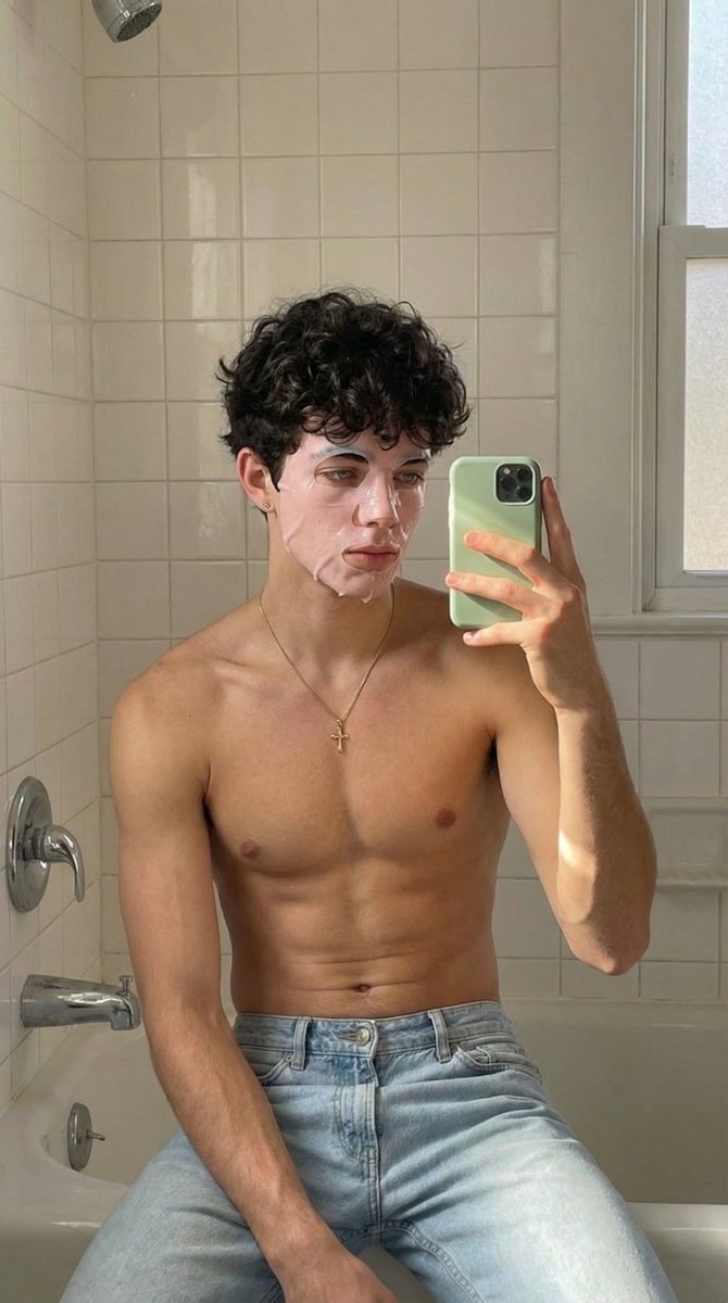 RileyMoonboy's tweet photo. my father told me that the real man shouldn’t use their skincare… what do you think? 🥲

#gay #twink #lgbt https://t.co/N78d0fW22r