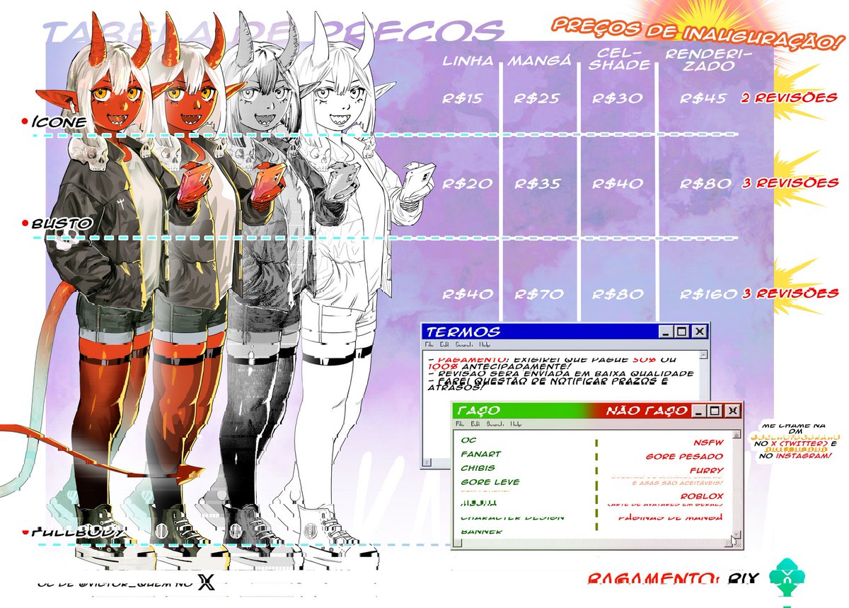 KATZUDOU || comms fechadas (3/3) tweet media