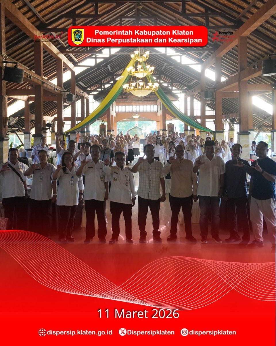 Dispersip Klaten Gelar Sosialisasi Pengelolaan Perpustakaan Digital bersama Komisi IV DPRD Kabupaten Klaten pada Rabu (11/3/2026) di New Merapi Resto Klaten. Kegiatan ini bertujuan meningkatkan kapasitas pengelola perpustakaan dalam memanfaatkan teknologi digital bagi masyarakat.