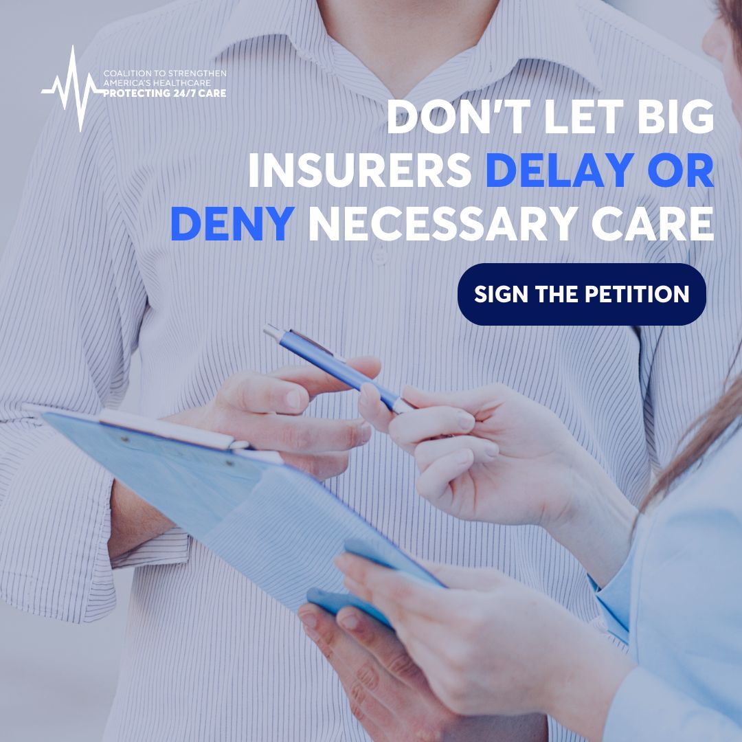 Some big corporate insurers excessively delay or deny medically necessary care.

Patients should not have to wait because of insurance red tape.

Sign the petition to reform harmful corporate insurer practices: buff.ly/kZWNDUL