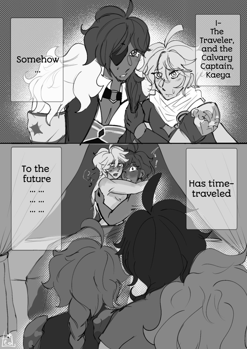 ted_enla_locura's tweet image. I did my best to draw it in a manga style

#kaether #kaeya #aether